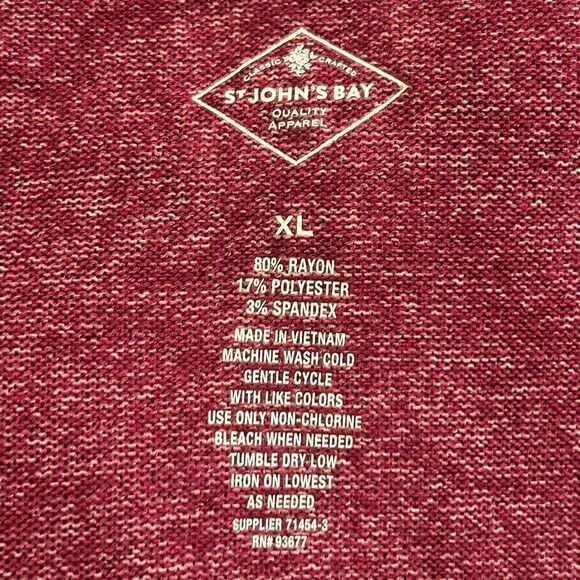 St. John's Bay Women's XL V Neck Sweater Royal Magenta - Picture 3 of 5